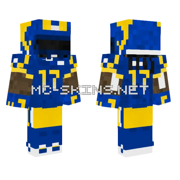 Davante Adams NFL Minecraft skin, front and back