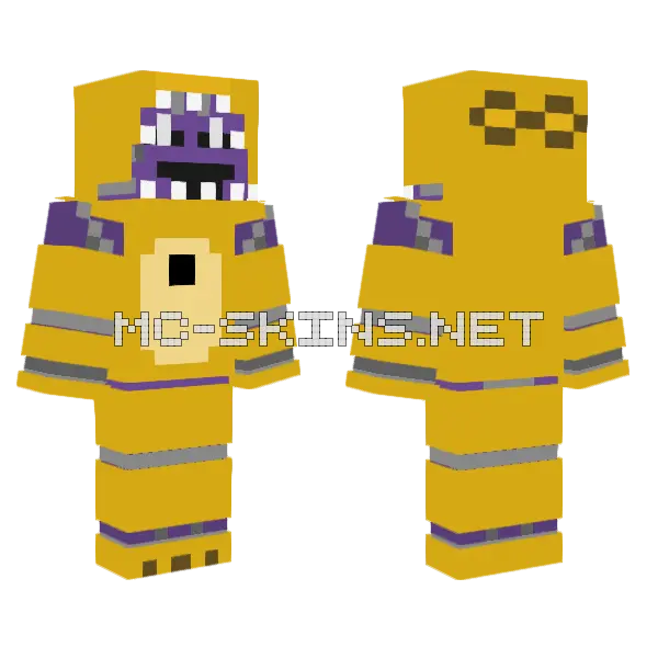 Dave Miller Springbonnie Minecraft skin, front and back