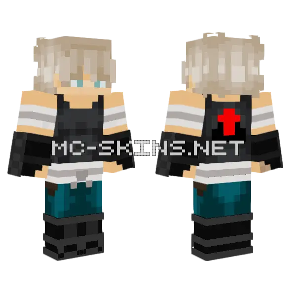 Davi Shinobi Origins Minecraft skin, front and back