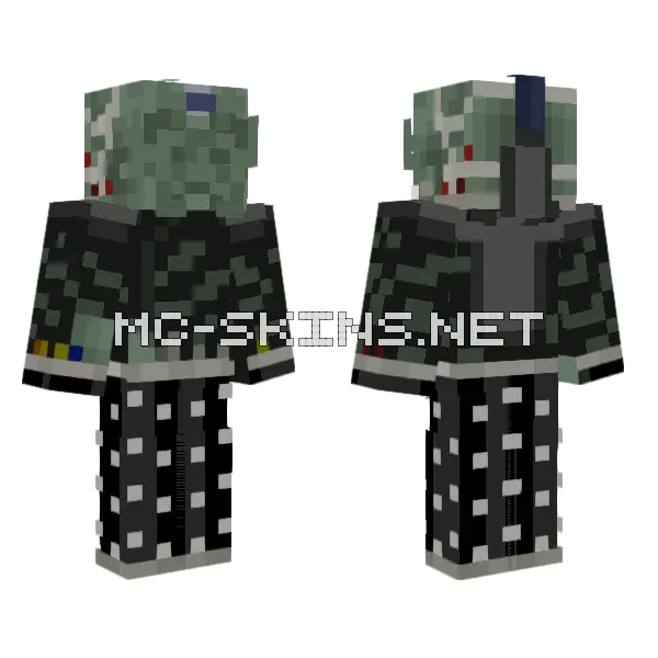 Davros Genesis Of The Daleks Minecraft skin, front and back