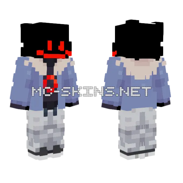 Daw Blue Outfit Minecraft skin, front and back