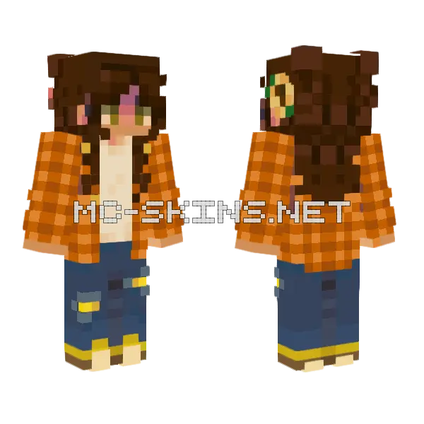 Dawn Minecraft skin, front and back