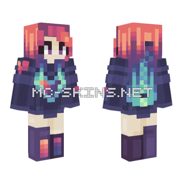 Dawn Of The Night Minecraft skin, front and back