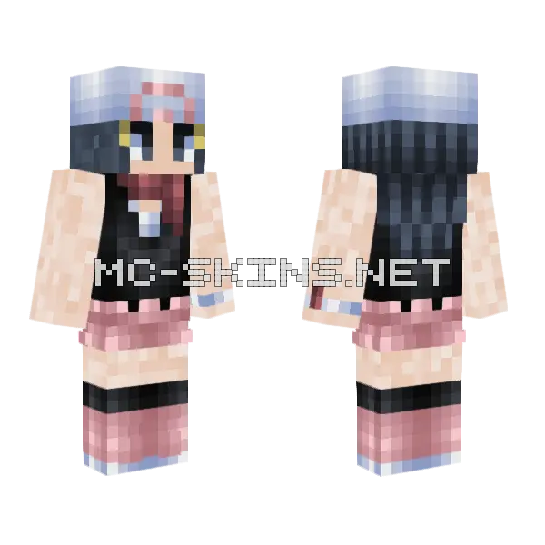 Dawn Vulkan Minecraft skin, front and back