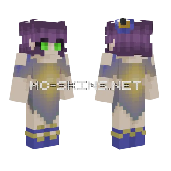 Day Night Witch Minecraft skin, front and back