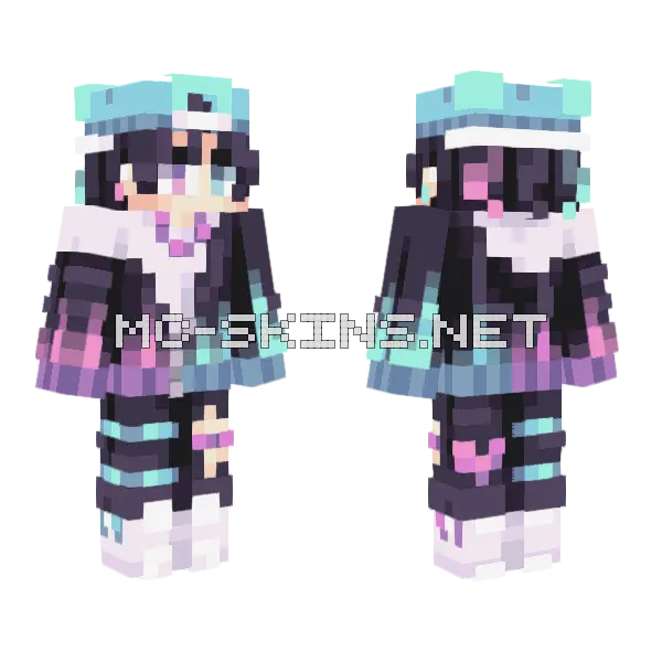 Dazzle Minecraft skin, front and back