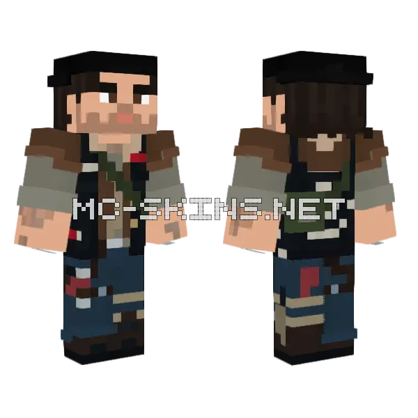 Deacon St John Days Gone Minecraft skin, front and back