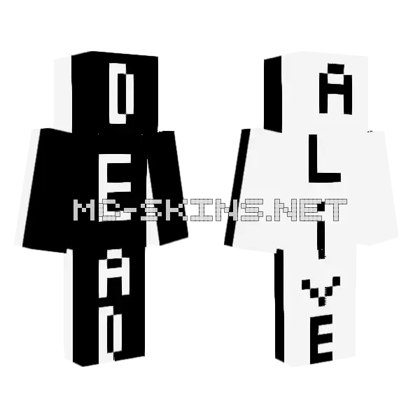 Dead Alive Minecraft skin, front and back