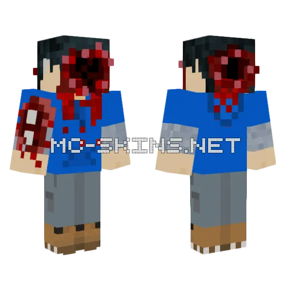 Dead Gory FS Minecraft skin, front and back