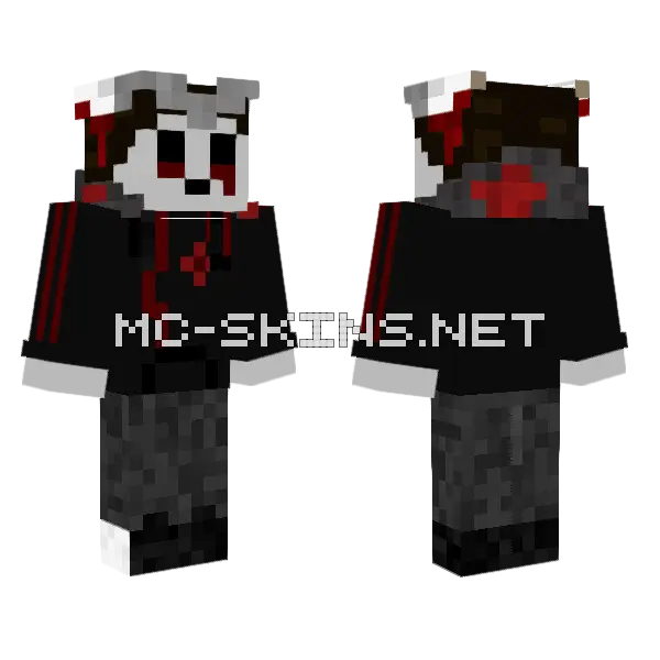 Dead Hu1no Minecraft skin, front and back