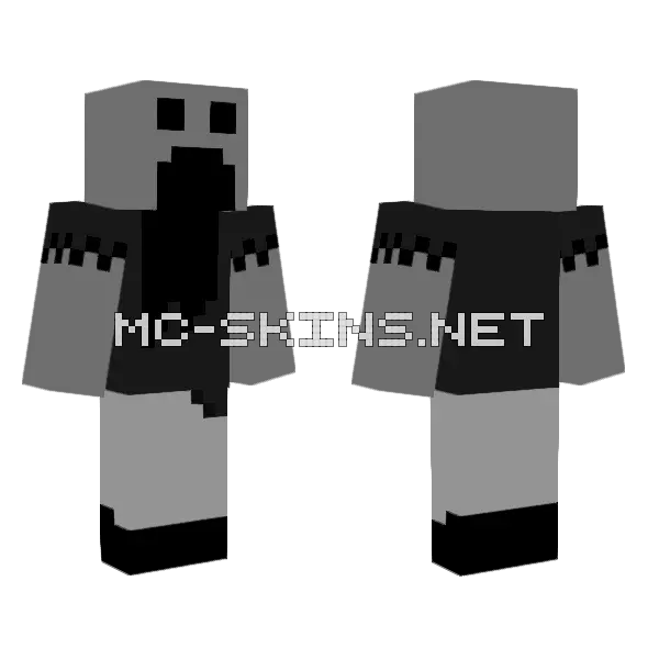 Dead Notch Minecraft skin, front and back