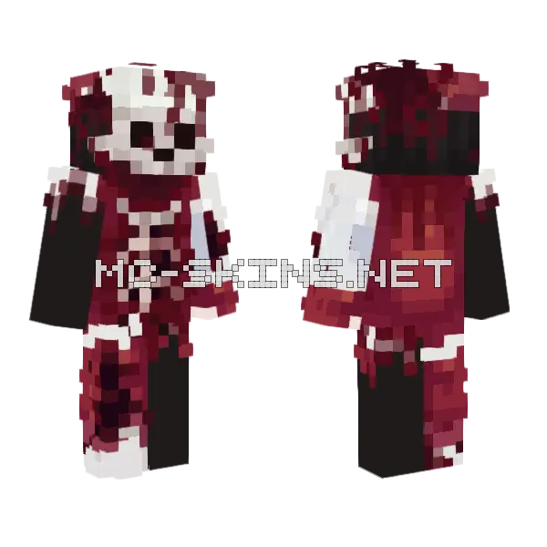 Dead Red Pokemon Fnf Minecraft skin, front and back