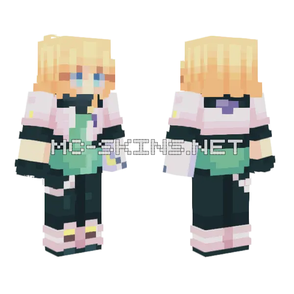 Deadlock Minecraft skin, front and back