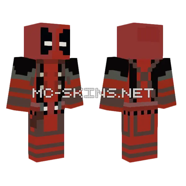 Deadpool Comics Minecraft skin, front and back