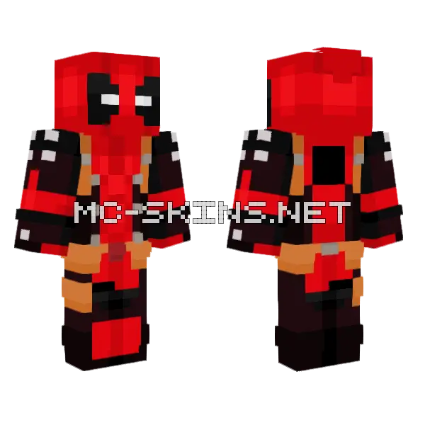 Deadpool Fighting Souls Minecraft skin, front and back
