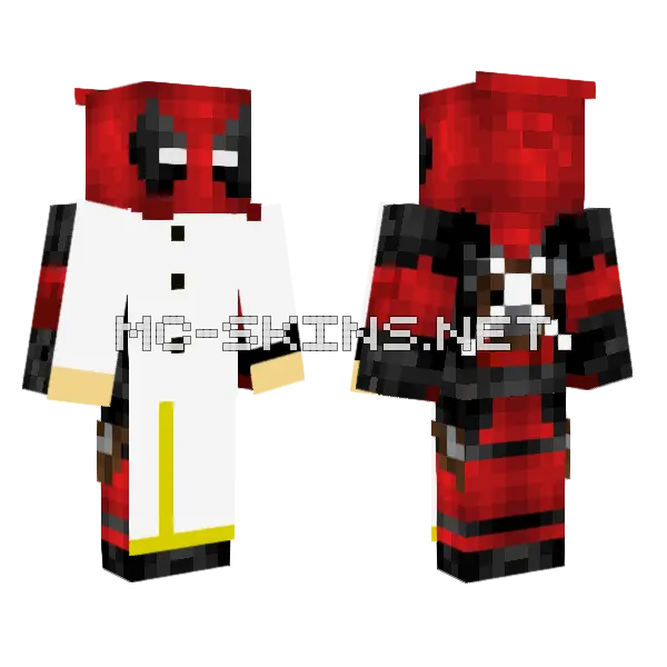Deadpool Malayali Minecraft skin, front and back