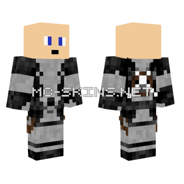 Deadpool No Mask Minecraft skin, front and back