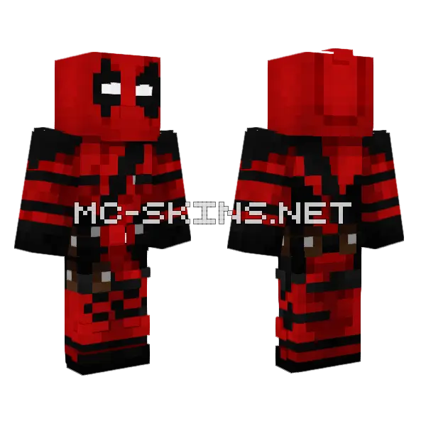 Deadpool Original Skin Minecraft skin, front and back