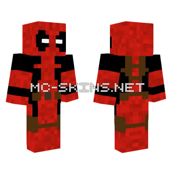 Deadpool Skin Minecraft skin, front and back