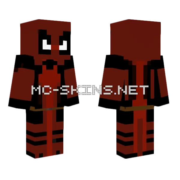 Deadpool Skin Minecraft skin, front and back