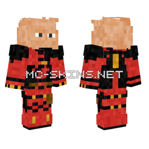 Deadpool Unmasked Minecraft skin, front and back