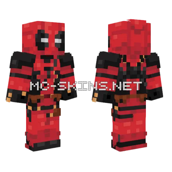 Deadpool Wolverine Minecraft skin, front and back