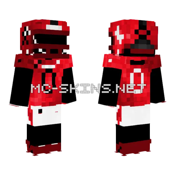 Deadzone Red Minecraft skin, front and back
