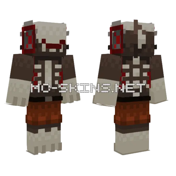 Death Fishie Minecraft skin, front and back