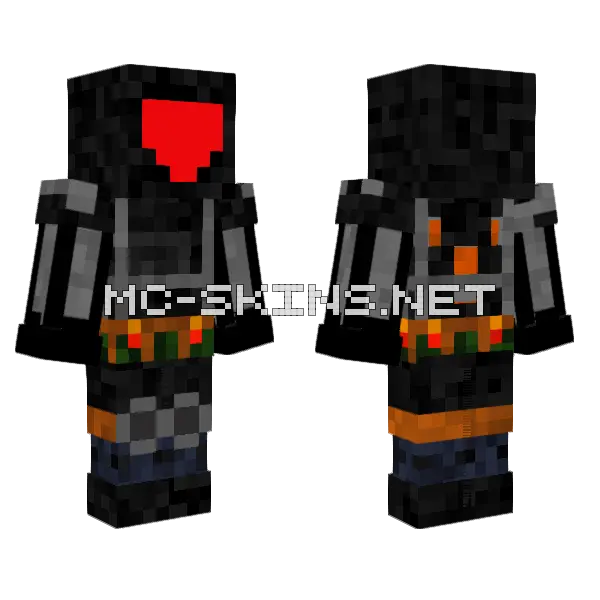 Death Soldier Minecraft skin, front and back