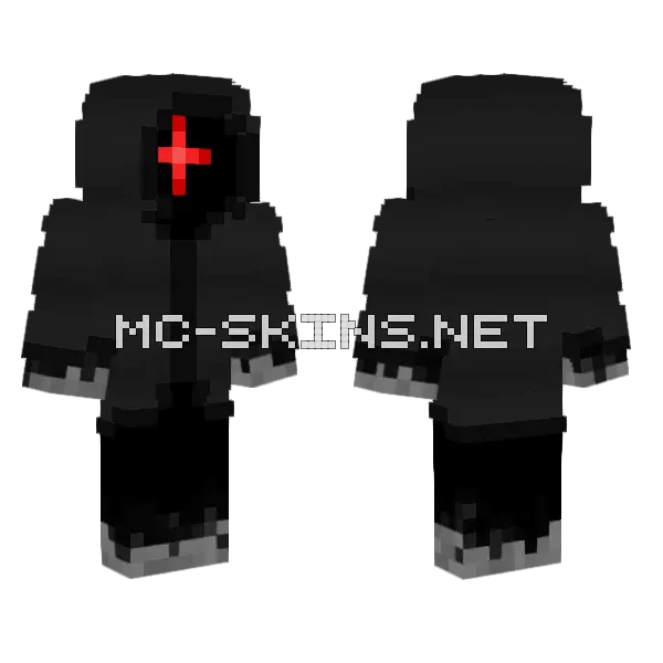 Deathbringer Corrupted Crossroads Minecraft skin, front and back