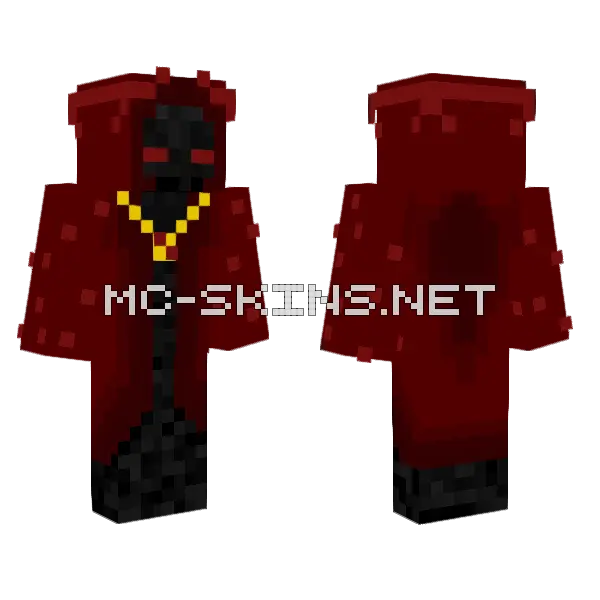 Deathtalus Red Demon Minecraft skin, front and back