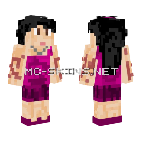Debbie Winters Prom Dress Minecraft skin, front and back