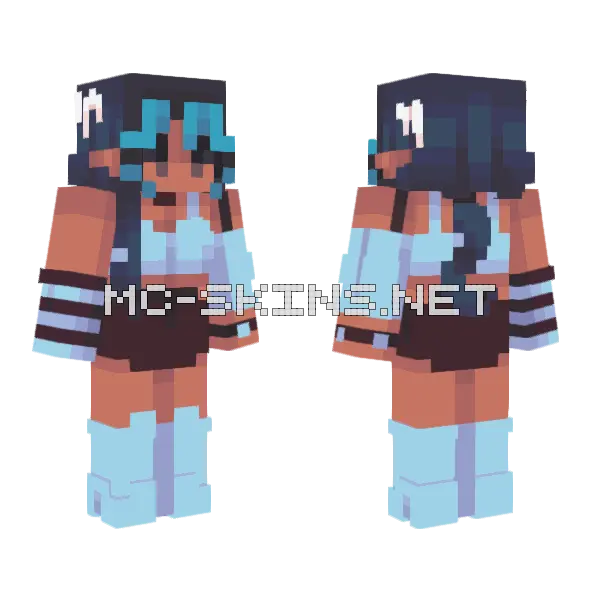 Debut St Girl Minecraft skin, front and back