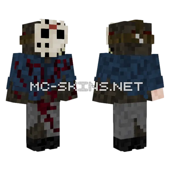 Decayed Jason Voorhees Minecraft skin, front and back