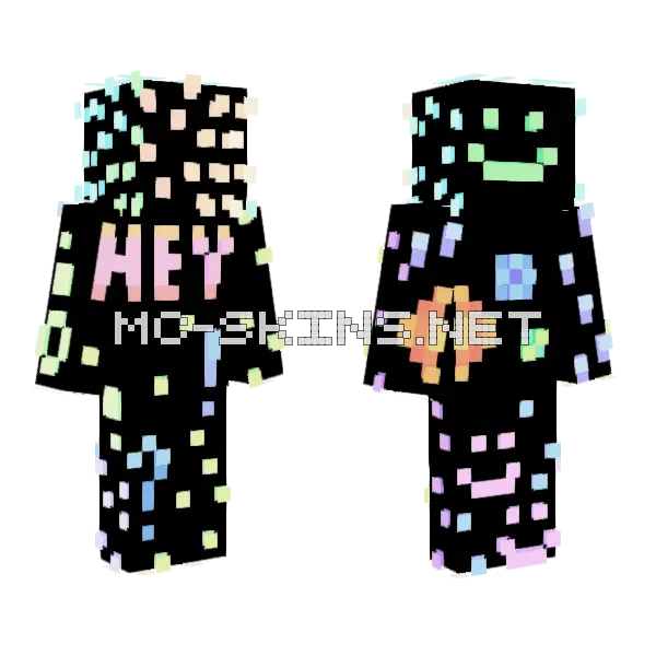 Dedicated To The Weirdos Minecraft skin, front and back