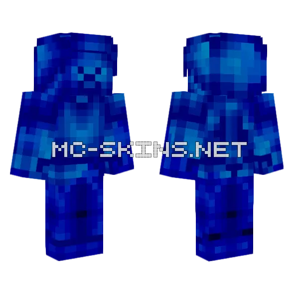 Deep Ocean Steve Minecraft skin, front and back