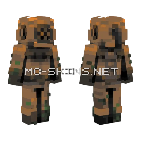 Deep Sea Diver Minecraft skin, front and back