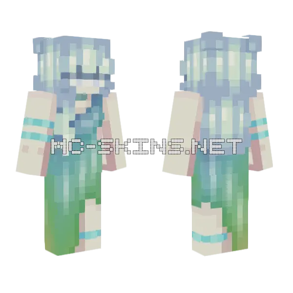 Deep Sea Girl Minecraft skin, front and back