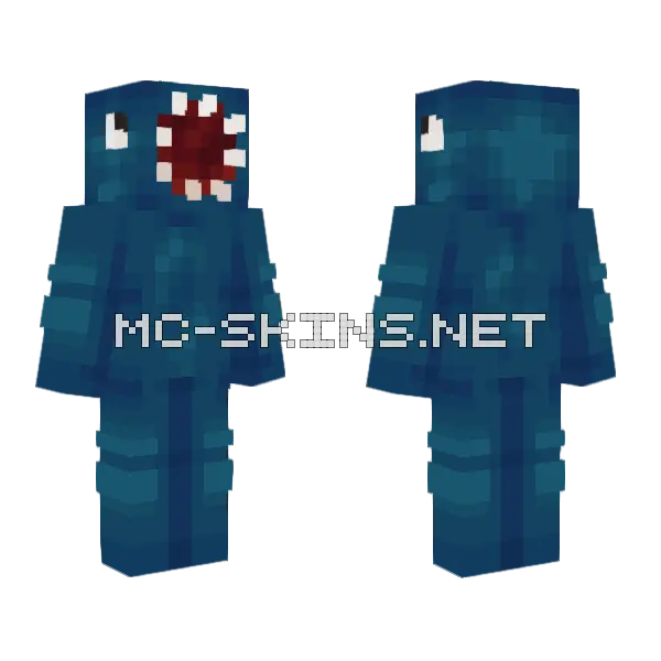 Deep Sea Monster Minecraft skin, front and back