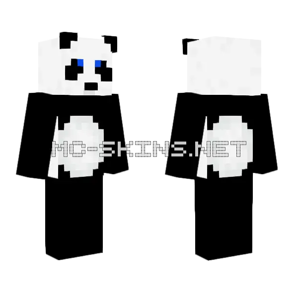 Default Panda Minecraft skin, front and back