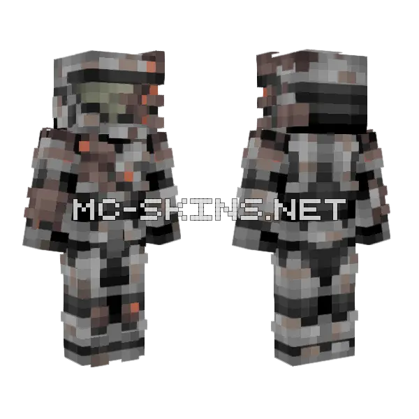 Defiler Flood Spartan Reckoning Minecraft skin, front and back