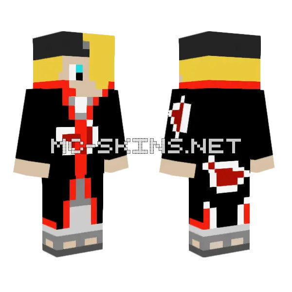 Deidara Skin Minecraft skin, front and back