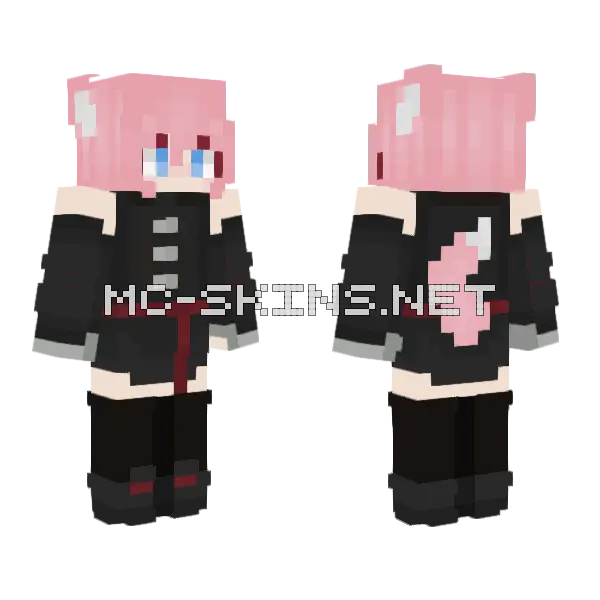 Delta Girl Minecraft skin, front and back
