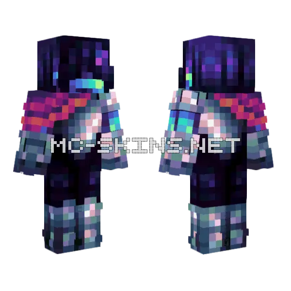 Deltarune Kris Dreemurr Dark World Minecraft skin, front and back