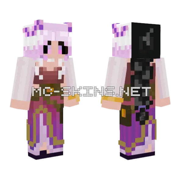 Demon Adventuring Outfit Minecraft skin, front and back