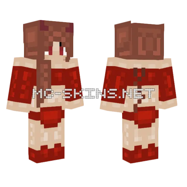 Demon Girl Minecraft skin, front and back