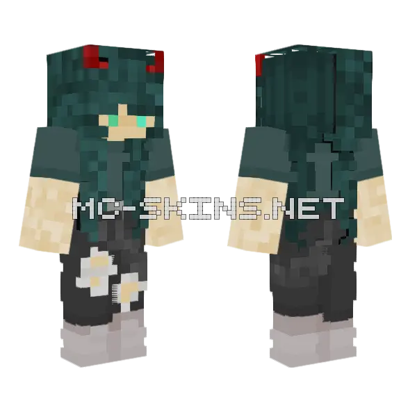 Demon Girl Minecraft skin, front and back