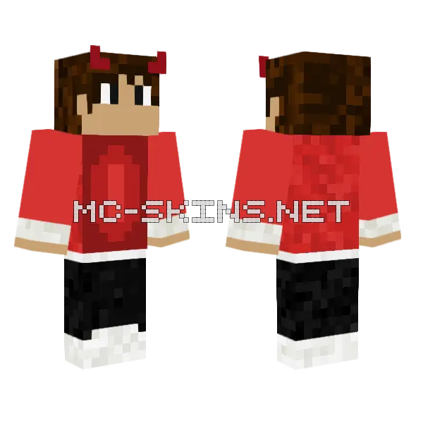 Demon Israel And Ruby Minecraft skin, front and back