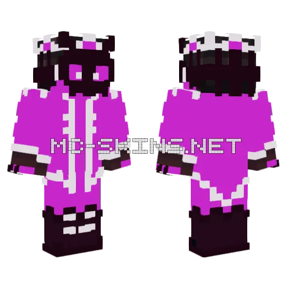 Demon King Bunny Lena Minecraft skin, front and back