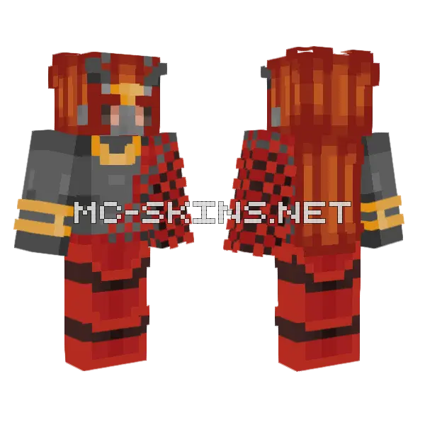 Demon King Ganondorf Minecraft skin, front and back